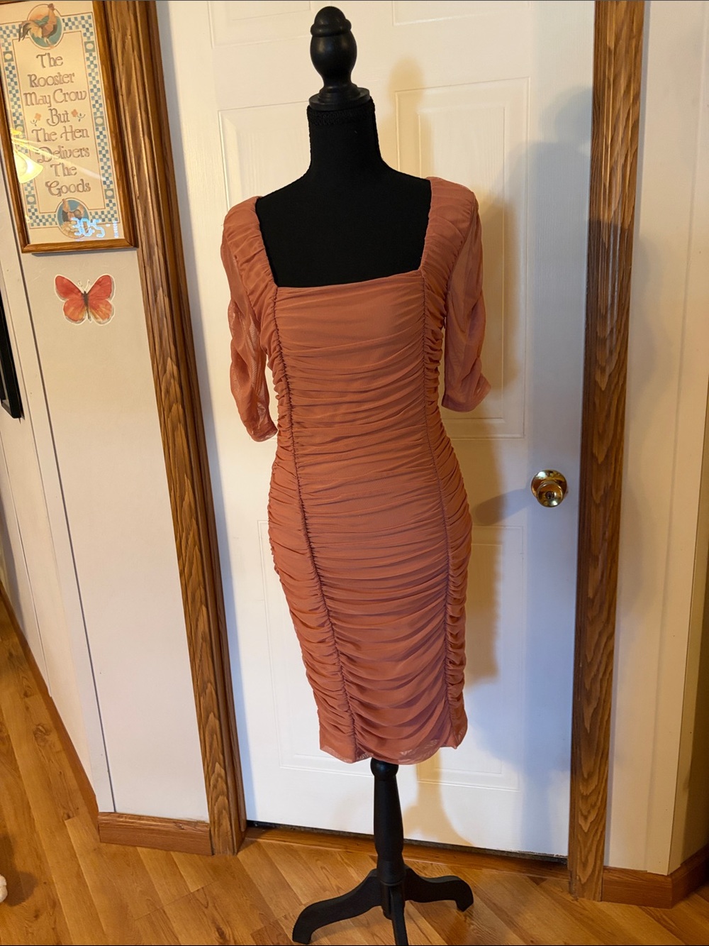 Venus Ruched Orange Women’s Dress